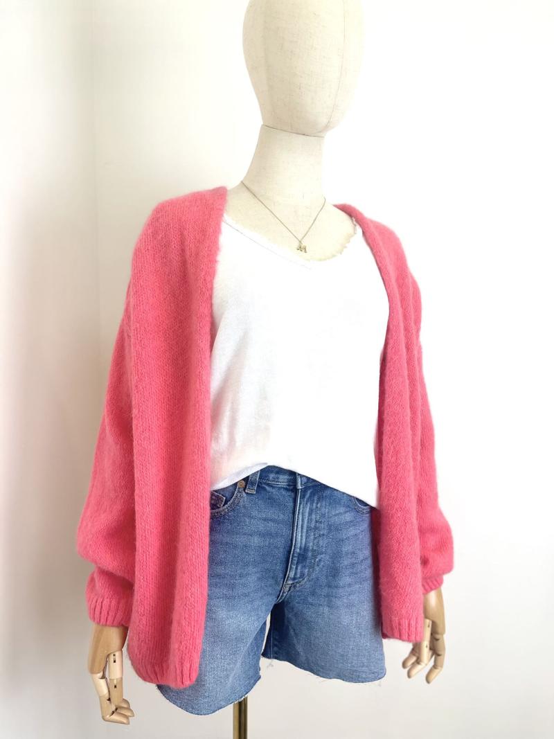 Cardigan mit Mohair, in vers. Farben