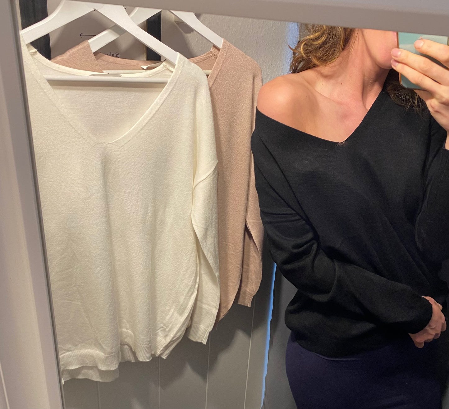 weicher V Neck Pullover