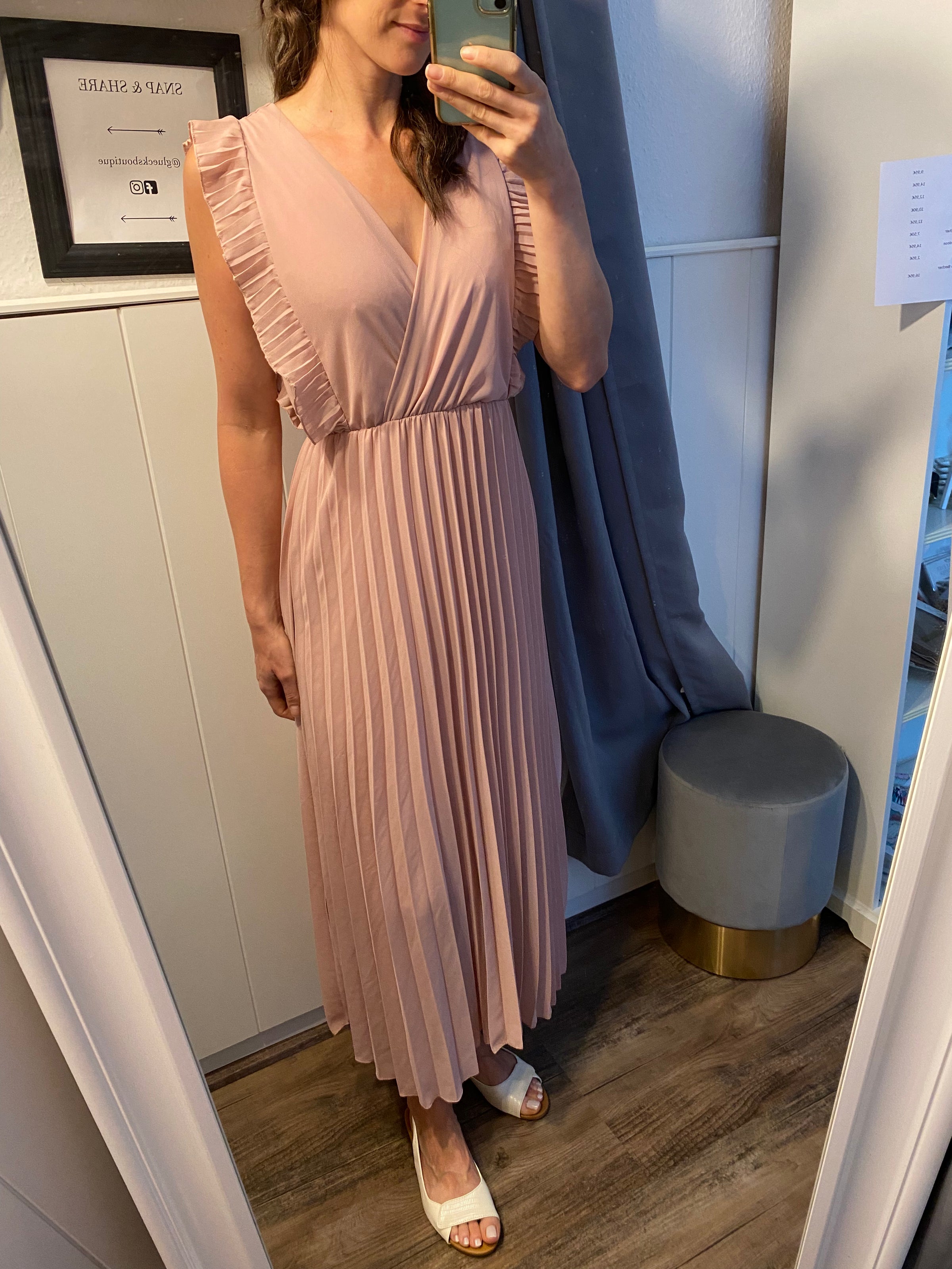 altrosa Plisseekleid Glücksboutique