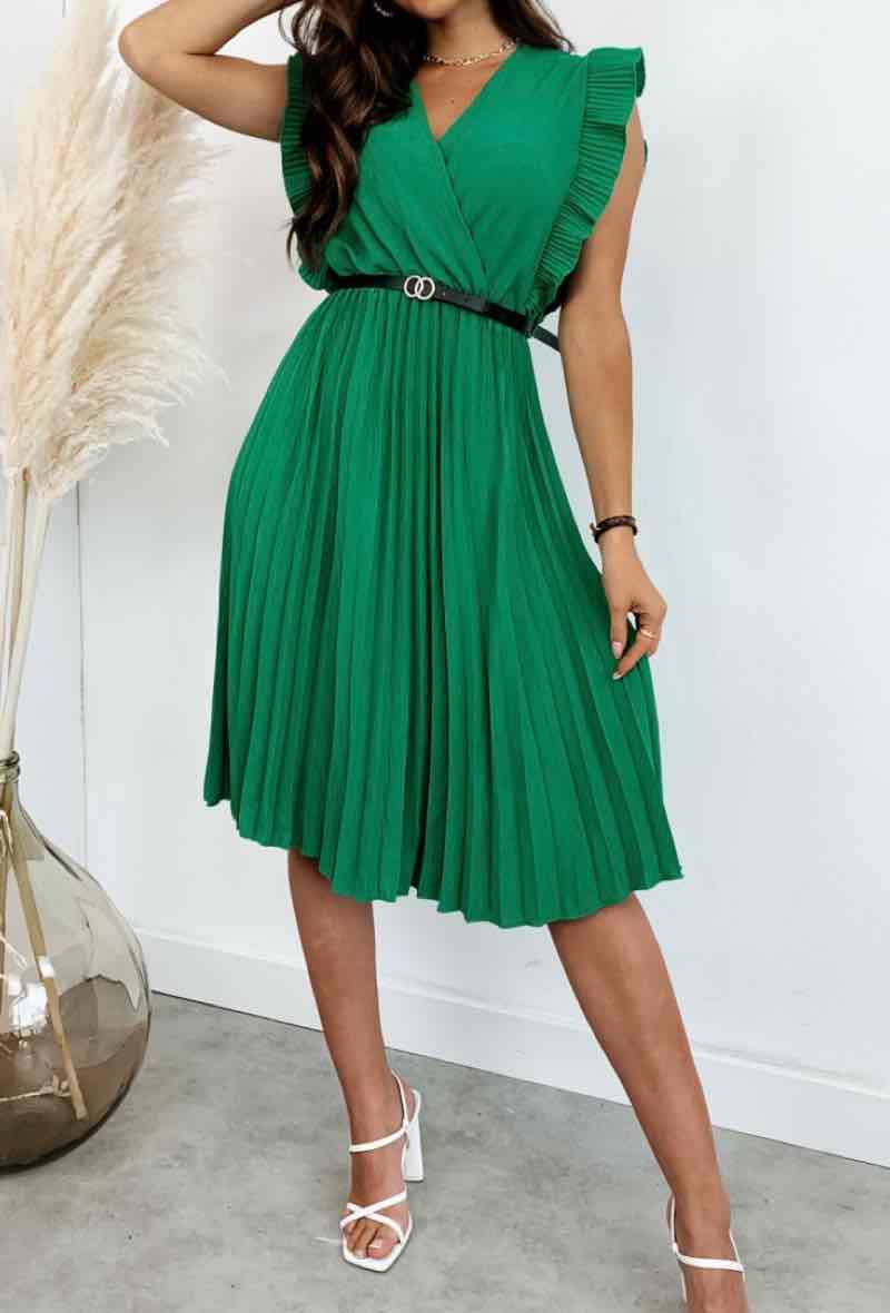 Plisseekleid, kurz