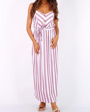 Trägerkleid Maxi gestreift - Gluecksboutique®
