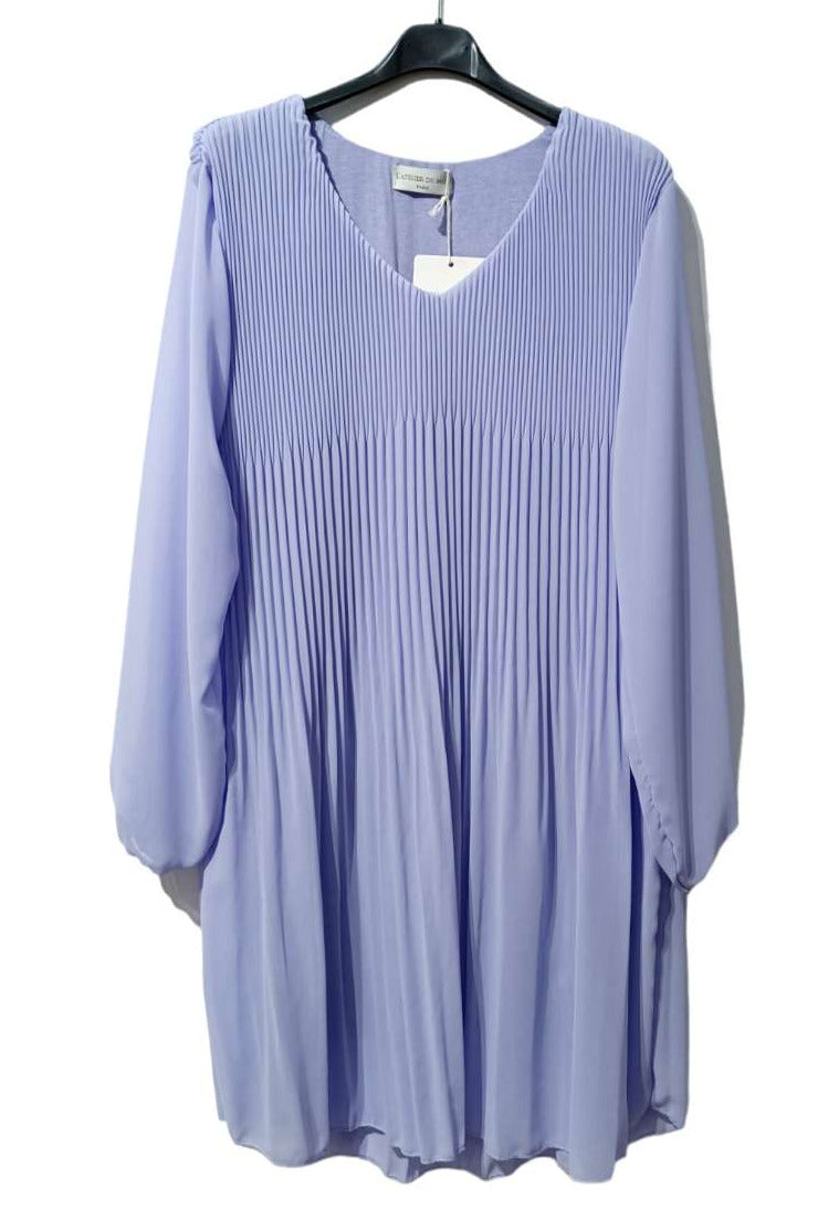 flieder Plisseekleid Minikleid  - Gluecksboutique®