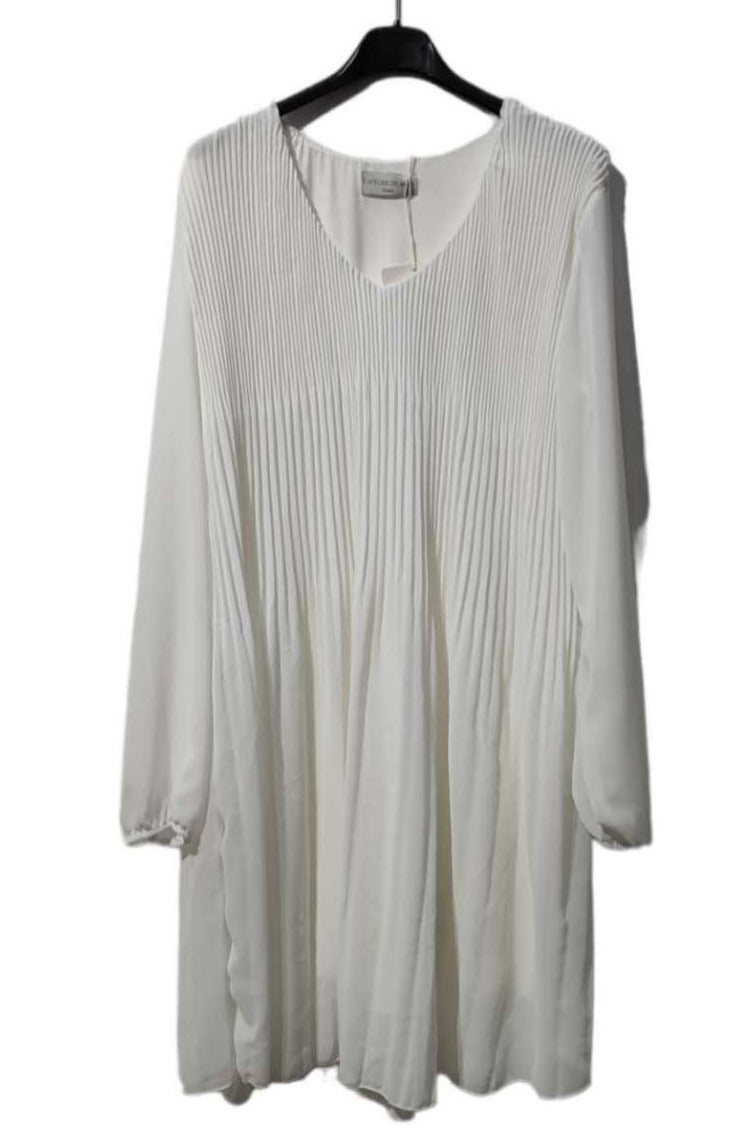 weiss Plisseekleid Minikleid  - Gluecksboutique®