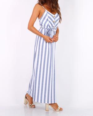 Trägerkleid Maxi gestreift - Gluecksboutique®