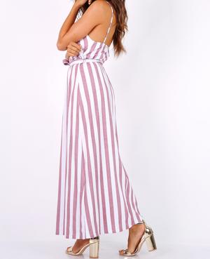 Trägerkleid Maxi gestreift - Gluecksboutique®