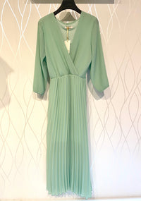 mint Plisseekleid - Gluecksboutique