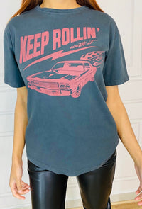 Keep Rollin Vintage Shirt dunkelgrau - Gluecksboutique®