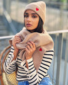 Mütze Schal Set beige - Gluecksboutique®