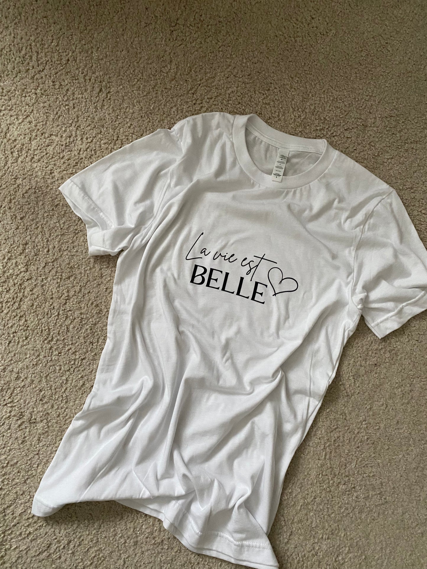 T-Shirt weiß La Vie Est Belle - Gluecksboutique®