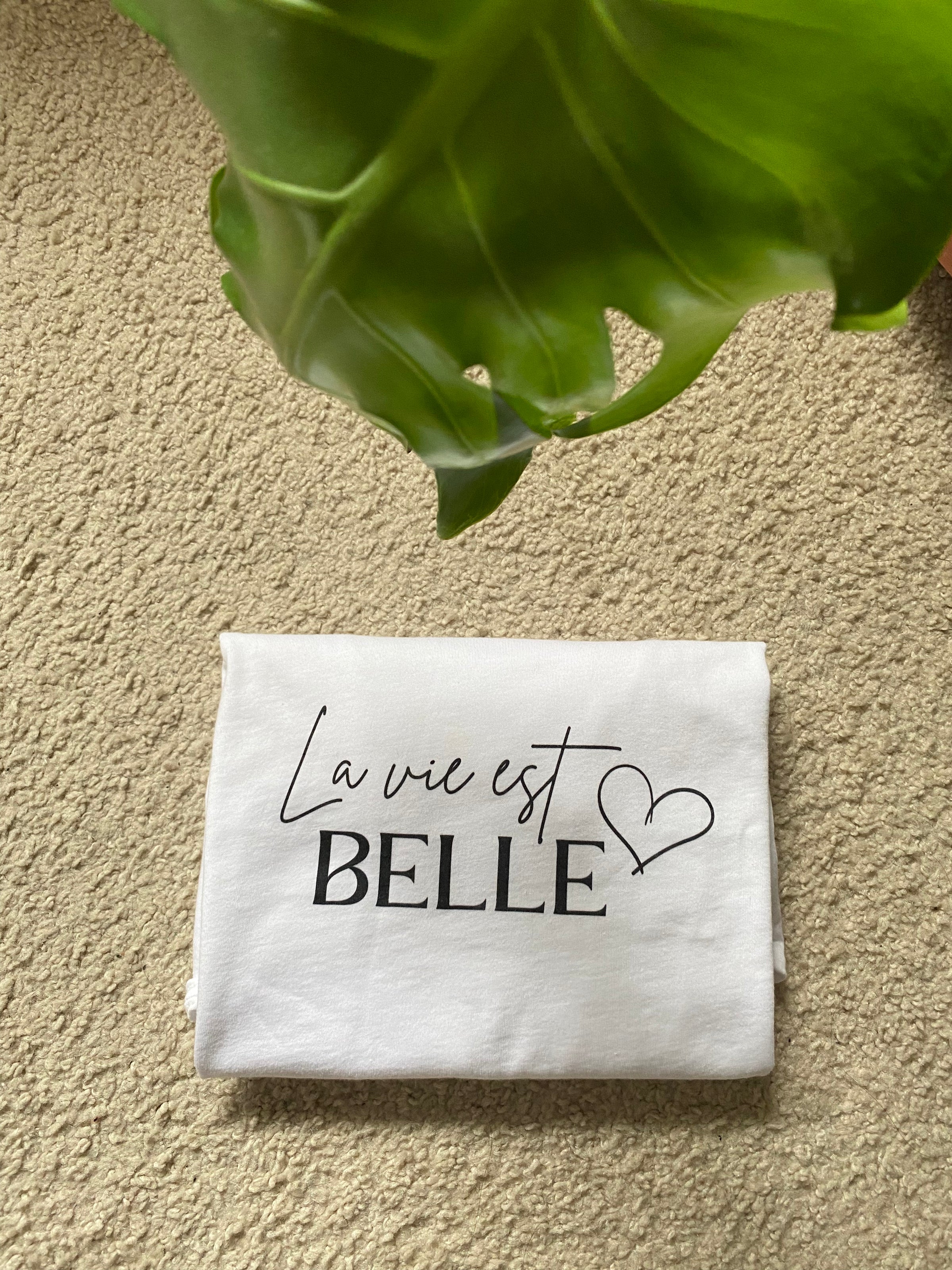 T-Shirt weiß La Vie Est Belle - Gluecksboutique®