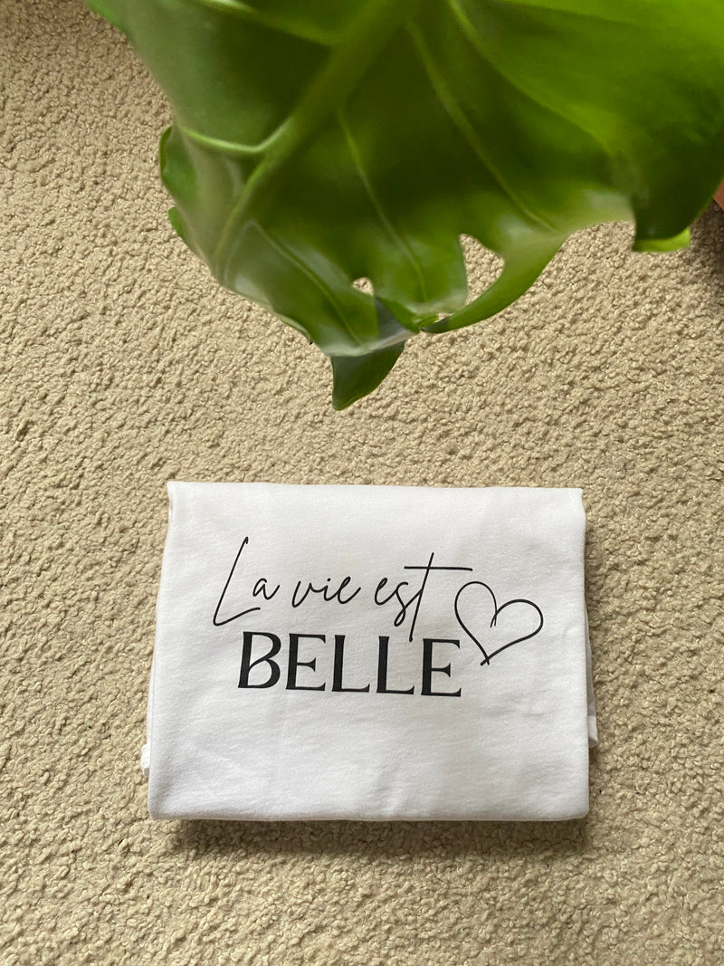 T-Shirt weiß La Vie Est Belle - Gluecksboutique®