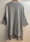 grau Pullover mit Schlitz Gluecksboutique®