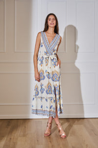 Kleid in Wickeloptik