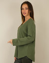 Pullover mit V Ausschnitt - Gluecksboutique®
