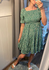 Minikleid schulterfrei grün - Gluecksboutique®