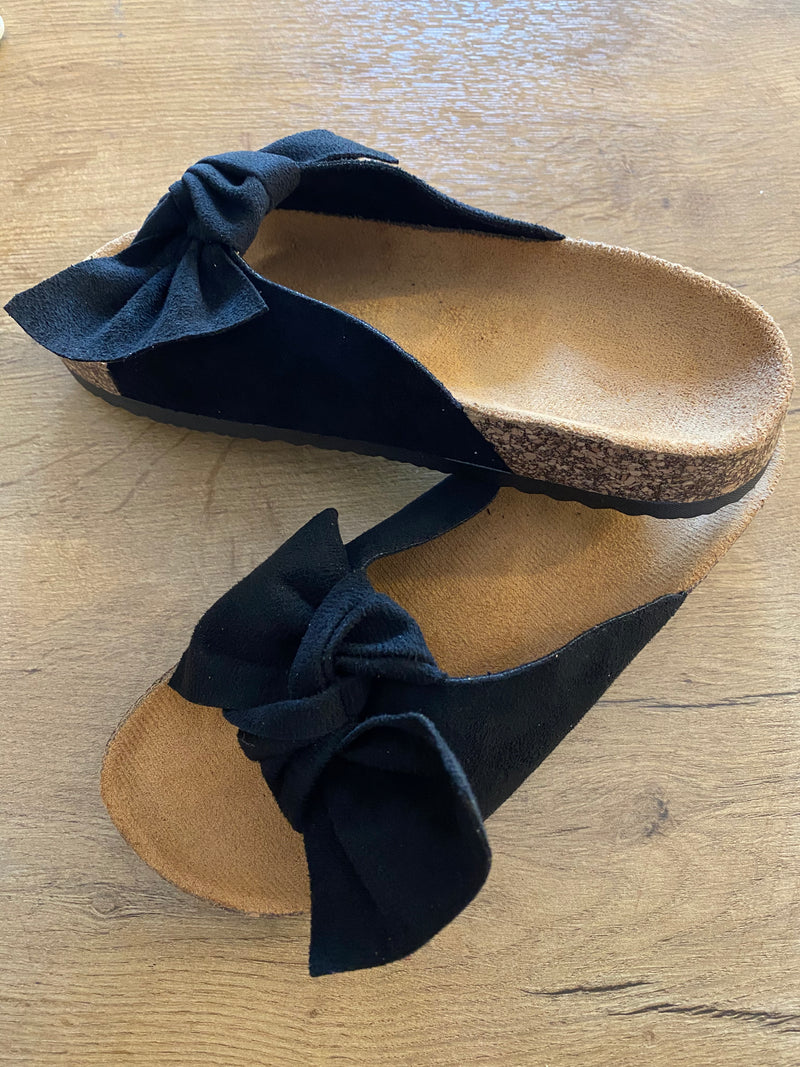 Damenschuhe schwarz Pantolette Slider Slipper - Gluecksboutique®