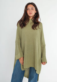 gruen Pullover mit Schlitz Gluecksboutique®