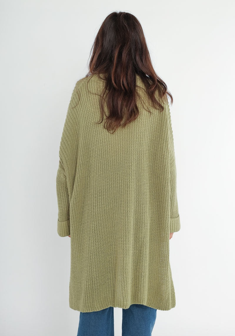 limettengruen Pullover mit Schlitz Gluecksboutique®
