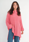 rosa Pullover mit Schlitz Gluecksboutique®