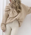 Pullover mit Schleife, vers. Farben