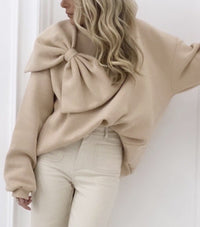 Pullover mit Schleife, vers. Farben