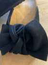 Pantolette mit Schleife Schwarz
