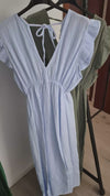 Kleid mit Rüschen, vers. Farben