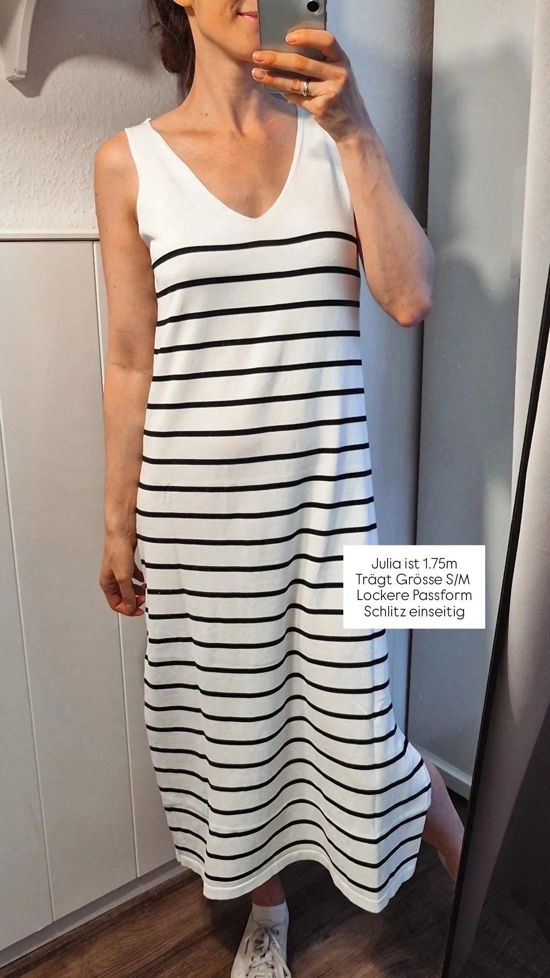 gestreiftes Maxikleid