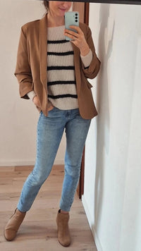 Blazer mit gerafften Ärmeln, vers. Farben