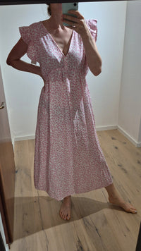 Kleid mit Rüschen, vers. Farben