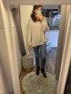 V neck Oversize Pullover, vers. Farben