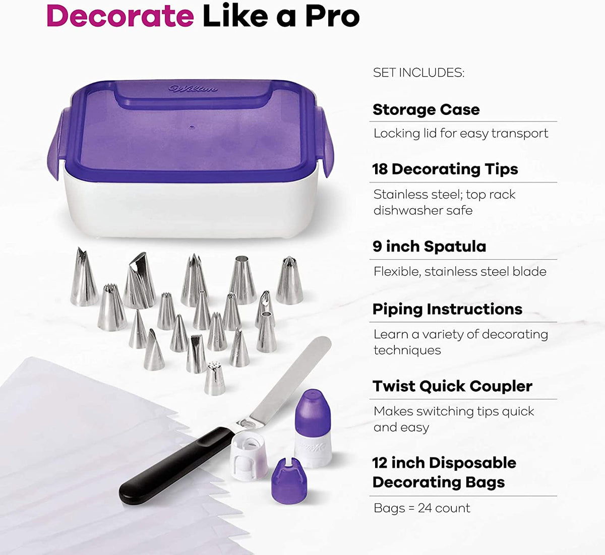 Wilton Deluxe Dekorations Set 46-teilig - Gluecksboutique®