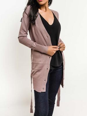Cardigan mit Stoffguertel - Gluecksboutique®