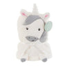 Decke Einhorn Soft Fleece Babydecke weiß grau - Gluecksboutique®
