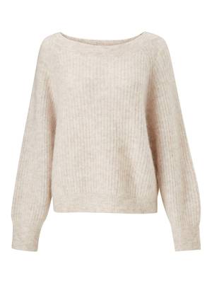 Galis Knit Off Shoulder brazilian sand - Gluecksboutique®
