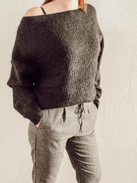 Galis Knit Off Shoulder schwarz - Gluecksboutique®