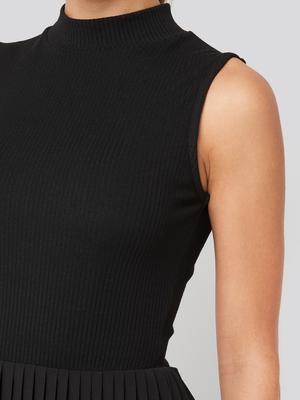 Midi Kleid ohne Ärmel mit plissiertem Rock - Gluecksboutique®