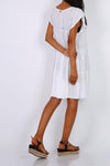 Minikleid Babydoll weiß - Gluecksboutique®