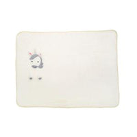 Decke Einhorn Soft Fleece Babydecke weiß grau - Gluecksboutique®