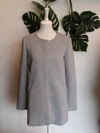 Mantel Sidney Link Light Grey Melange - Gluecksboutique®