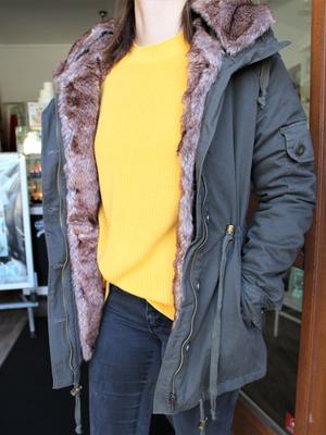 Teddy Parka khaki - Gluecksboutique®