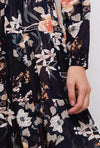 Maxi Blumenkleid dunkelblau - Gluecksboutique®