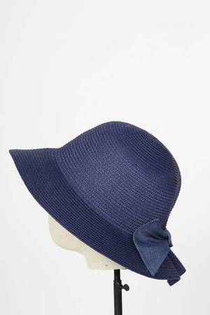 Bowhat Hut mit Schleife navy - Gluecksboutique®