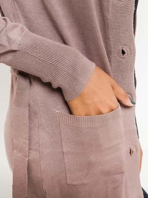 Cardigan mit Stoffguertel - Gluecksboutique®