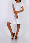 Minikleid Babydoll weiß - Gluecksboutique®
