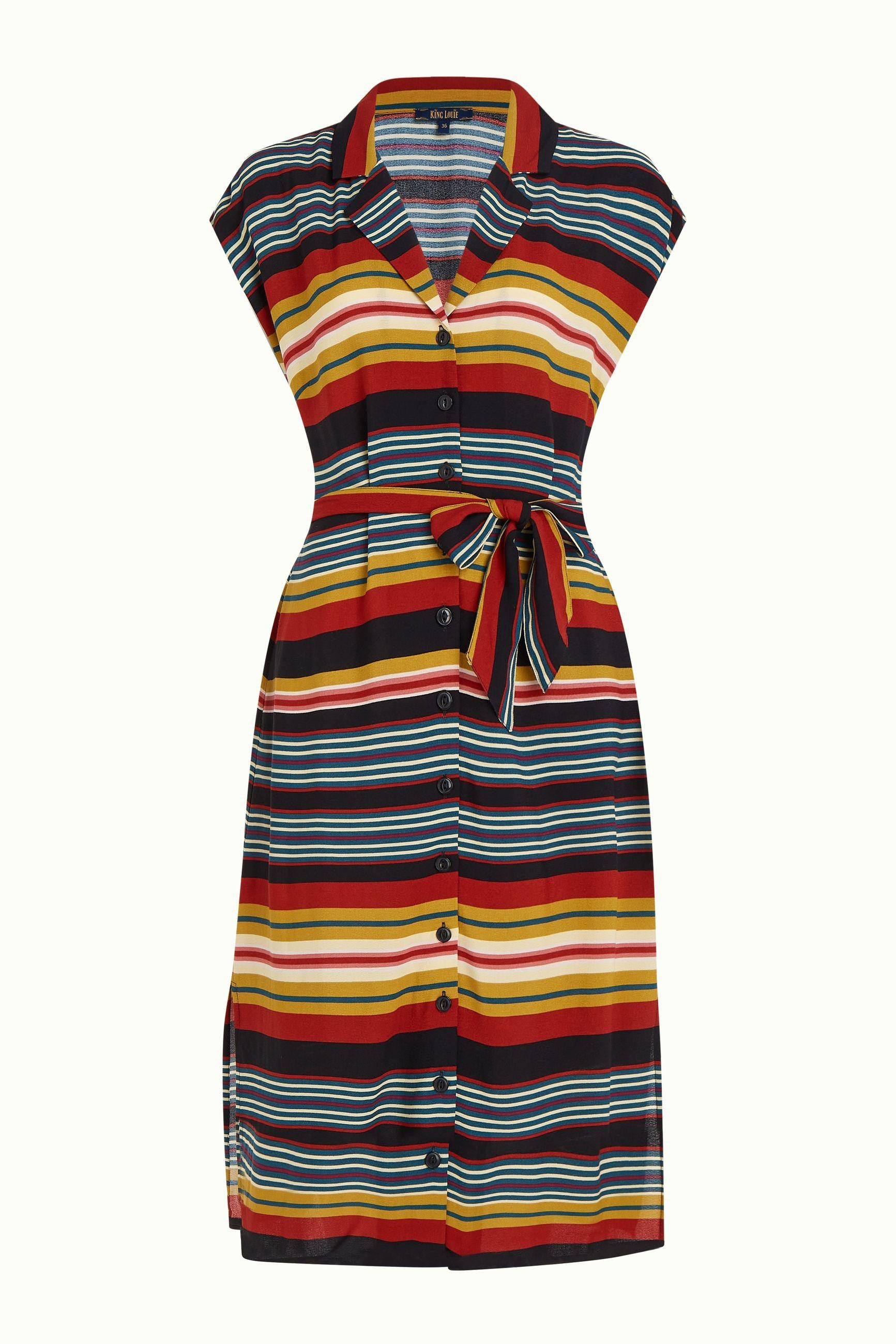 Irene King Louie Kleid gestreift