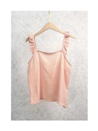 Top aus Musselinstoff mit Volantträgern in vers. Farben - Gluecksboutique®