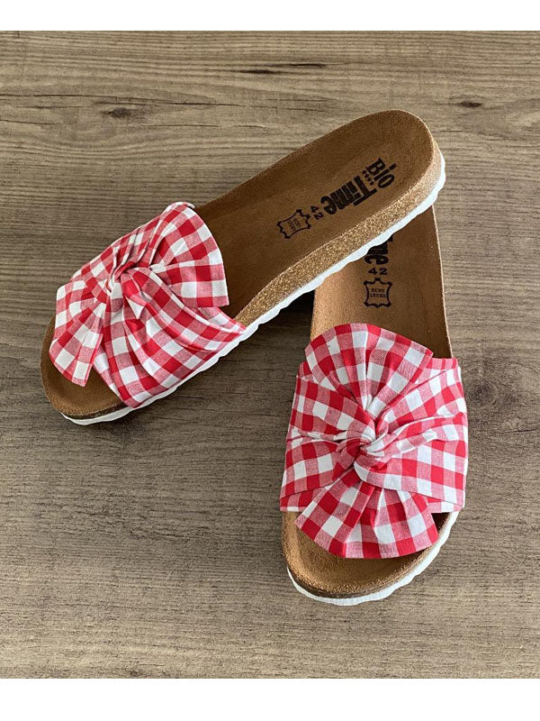 rot weis Bio Time Pantolett - Gluecksboutique®