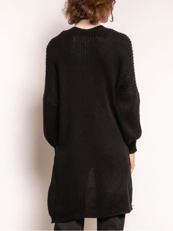 Cardigan mit Taschen, schwarz - Gluecksboutique®