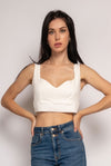beige leinentop